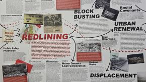 closeup of infographic showing redlining history, this select focuses on 1933 to 1970s