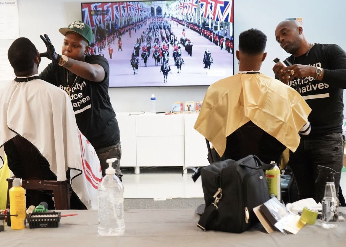 Brooklyn Justice Initiatives support for the community in hair salon