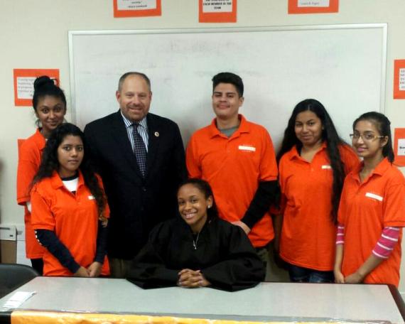 Councilman Rory Lancman visits  the Queens Youth Court