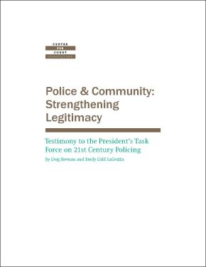 Police & Community Strengthening Legitimacy