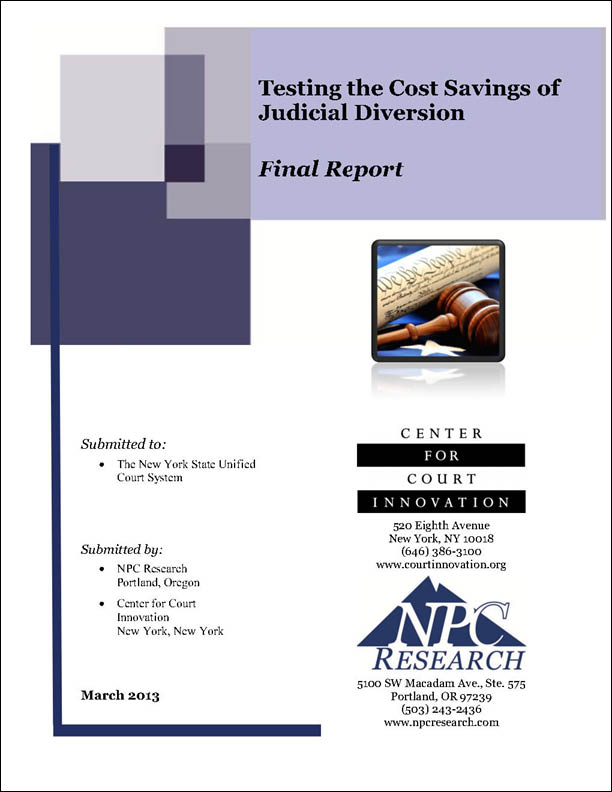 Testing the Cost Savings of Judicial Diversion