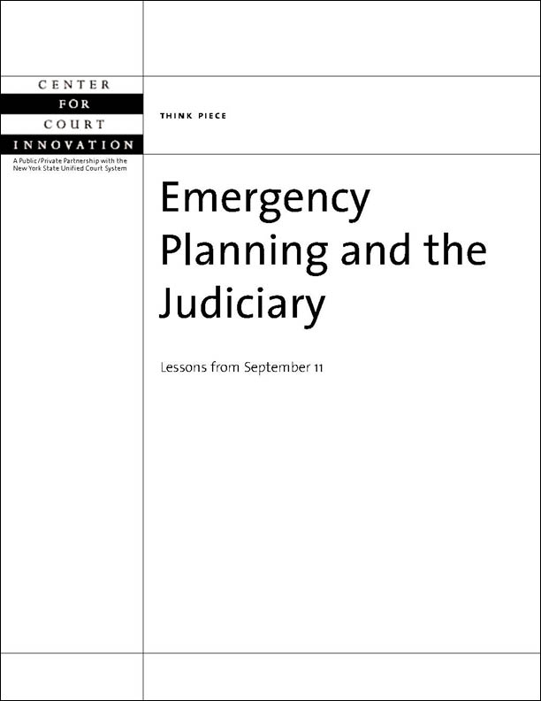 Emergency Planning and the Judiciary