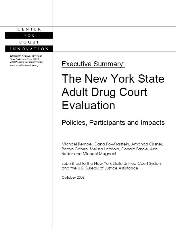 NYS Drug Court Evaluation