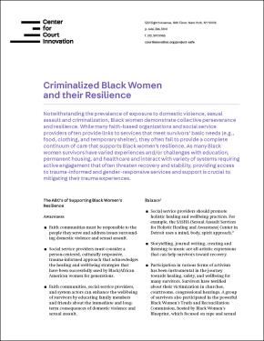 COVER Criminalized Black Women and their Resilience