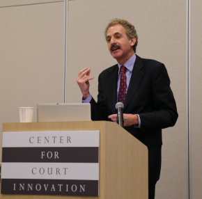 Keynote speaker Los Angeles City Attorney Mike Feuer discusses innovative prosecution strategies.