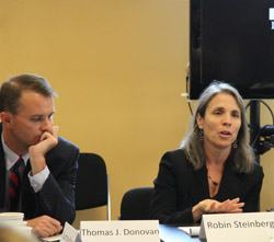 State's Attorney Thomas J. Donovan, of Chittenden County, Vermont, and the Bronx Defenders Executive Director Robin Steinberg.