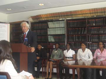 The Hon. Joseph M. Lauria, Administrative Judge of the New York City Family Court introduces the Board and gives opening remarks