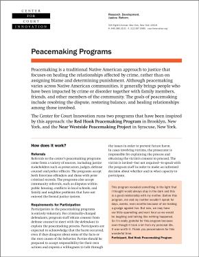 Peacemaking Programs