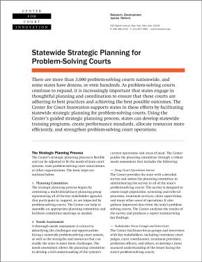 Fact Sheet: Statewide Strategic Planning for Problem-Solving Courts