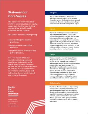 Statement of Core Values COVER