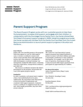 Fact Sheet: Parent Support Program document preview