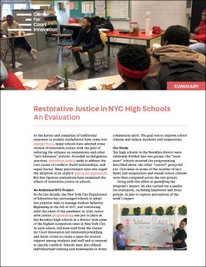 restorative justice NYC schools cover