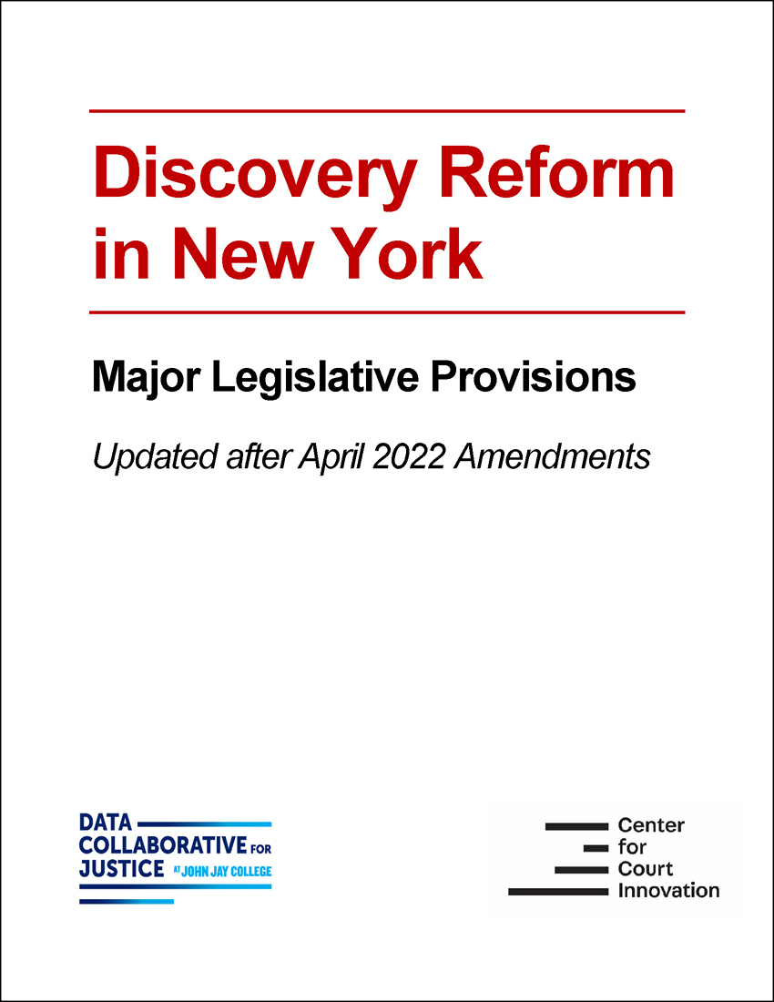 Discovery Reform in New York Cover