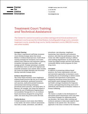 Fact Sheet: Treatment Court Training and Technical Assistance