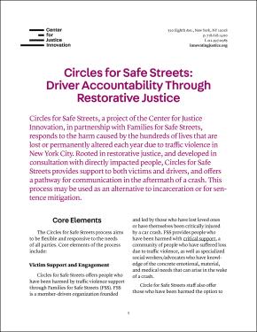Circles for Safe Streets Driver Accountability Through Restorative Justice cover photo