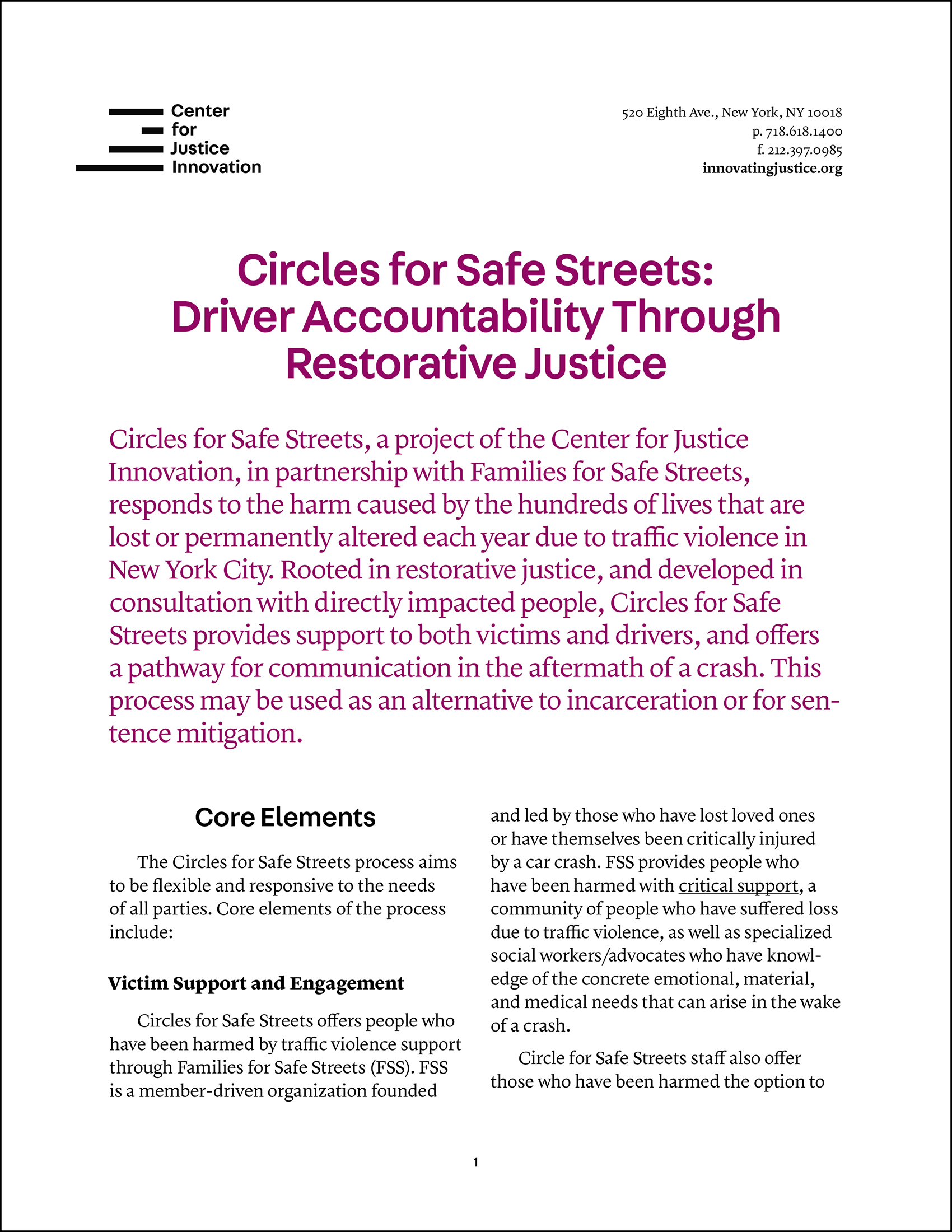 Circles for Safe Streets Driver Accountability Through Restorative Justice cover photo