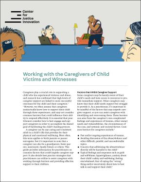Cover image for document: Working with Caregivers of Child Victims and Witnesses