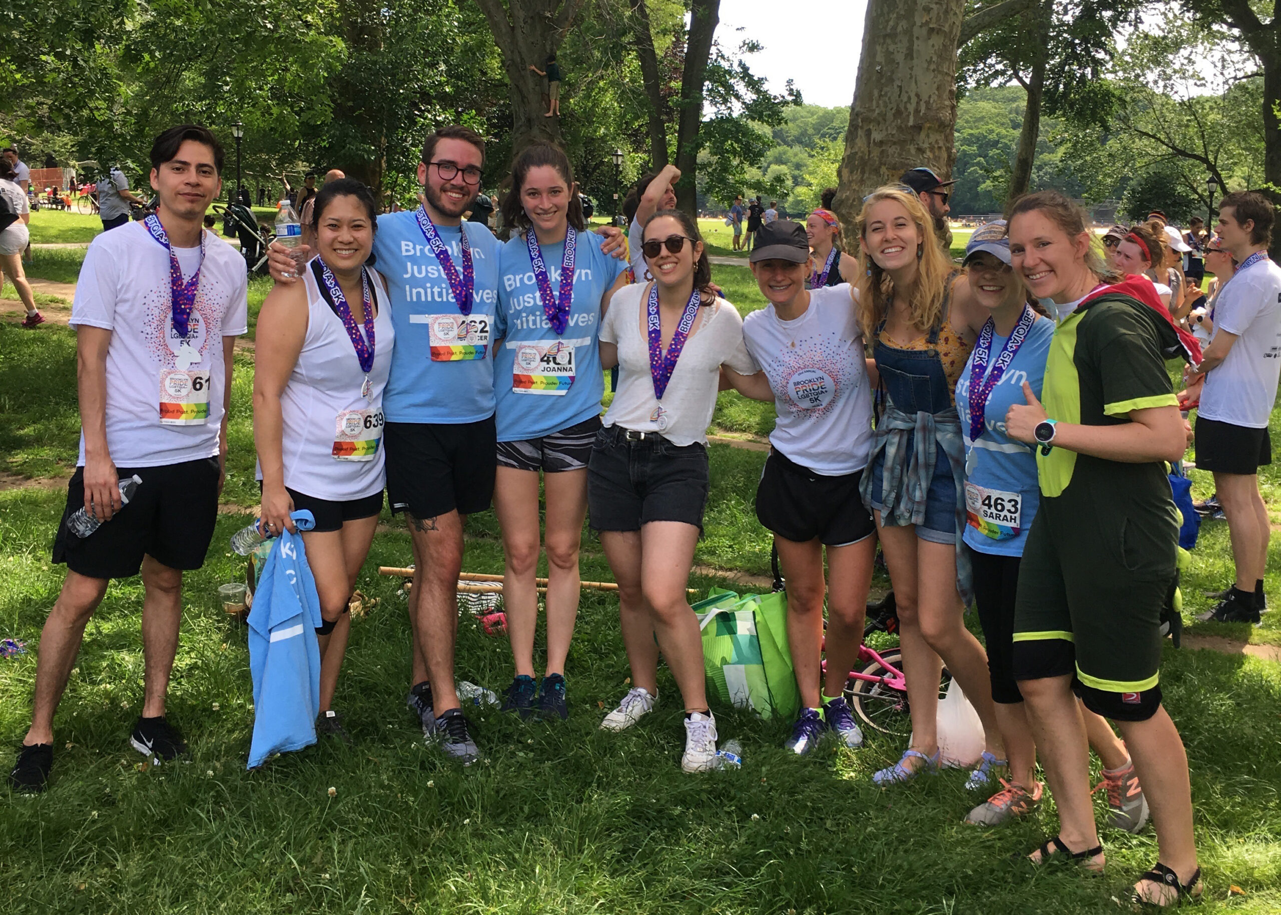 Brooklyn Justice Initiatives staff at the Brooklyn LGBTQIA+ 5K