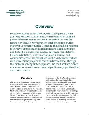 Midtown Community Justice Center Overview Cover Image