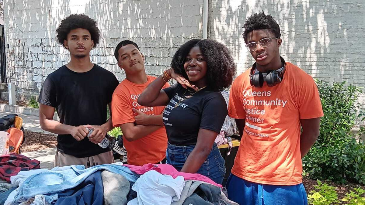 Summer Youth Employment Program interns at the Queens Community Justice Center in Far Rockaway.