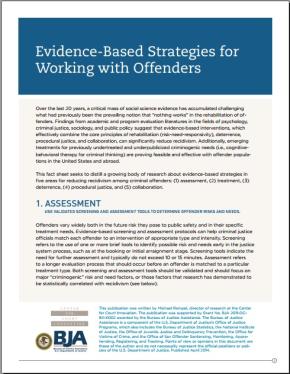 Evidence-Based Strategies for Working with Offenders