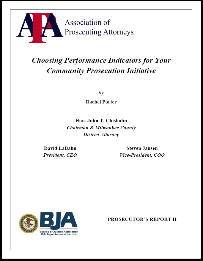 Choosing Performance Indicators for Your Community Prosecution ...