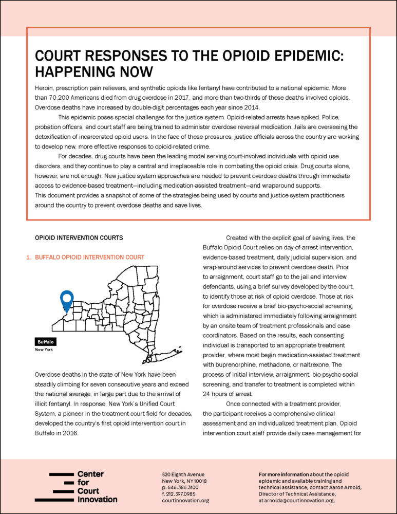 Responding to the Opioid Crisis - Center for Justice Innovation