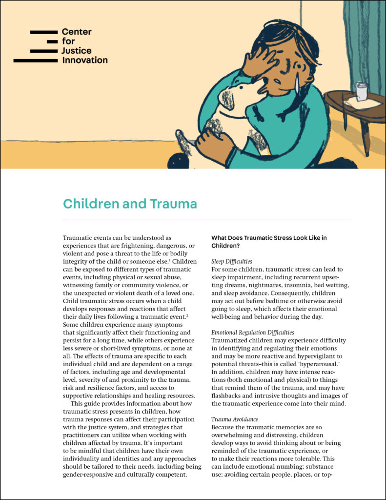 Children and Trauma - Center for Justice Innovation