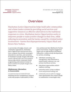 Cover image of Fact Sheet: Manhattan Justice Opportunities