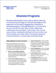 Cover image of Fact sheet: Staten Island Diversion Programs