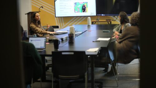 CEO Courtney Bryan discusses the inaugural Innovation Fund with staff