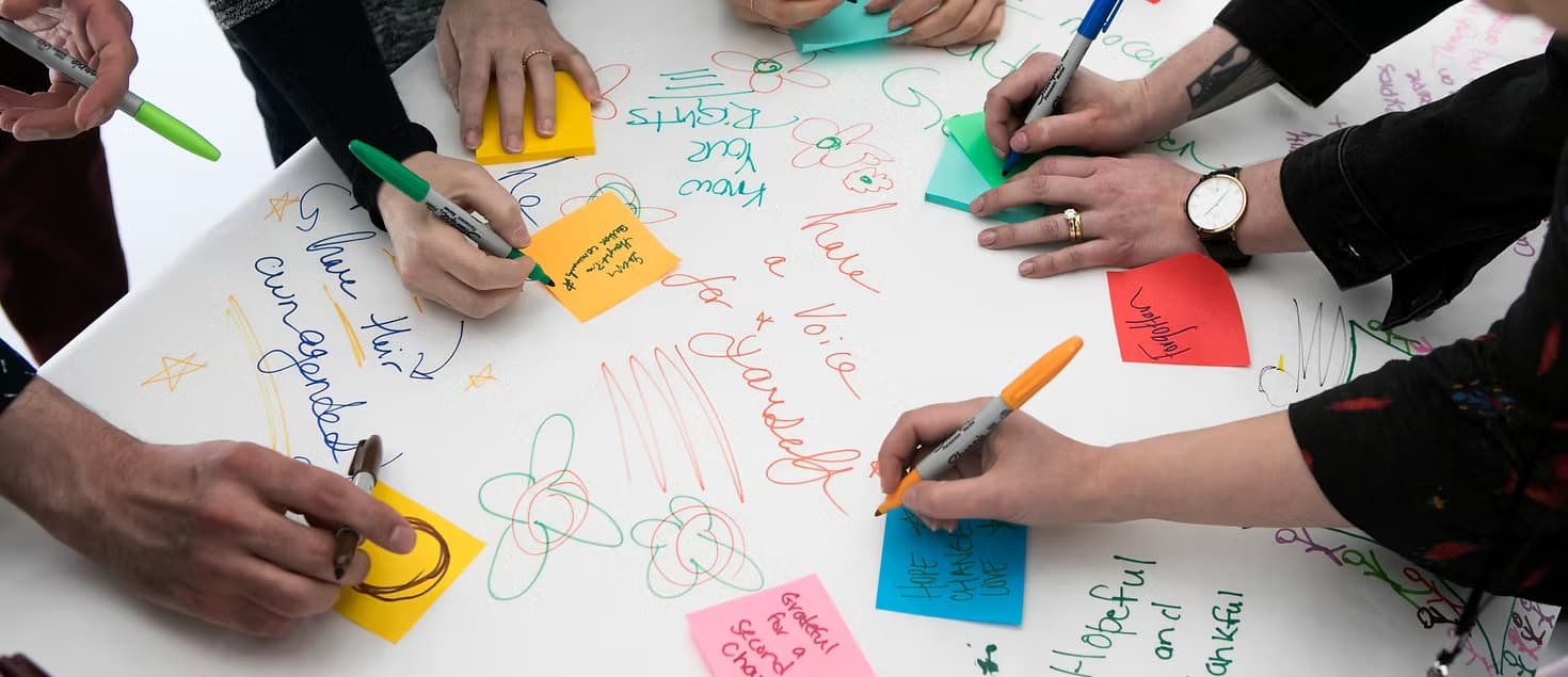 Reset participants write affirmations for themsleves
