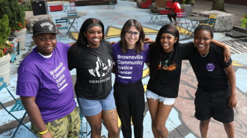 Youth members of the Center pose together as the future of community safety