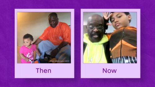 Two side-by-side photos labeled 