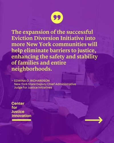 Quote in yellow text over a purple background with a photo of someone receiving help at a desk. The quote says, 